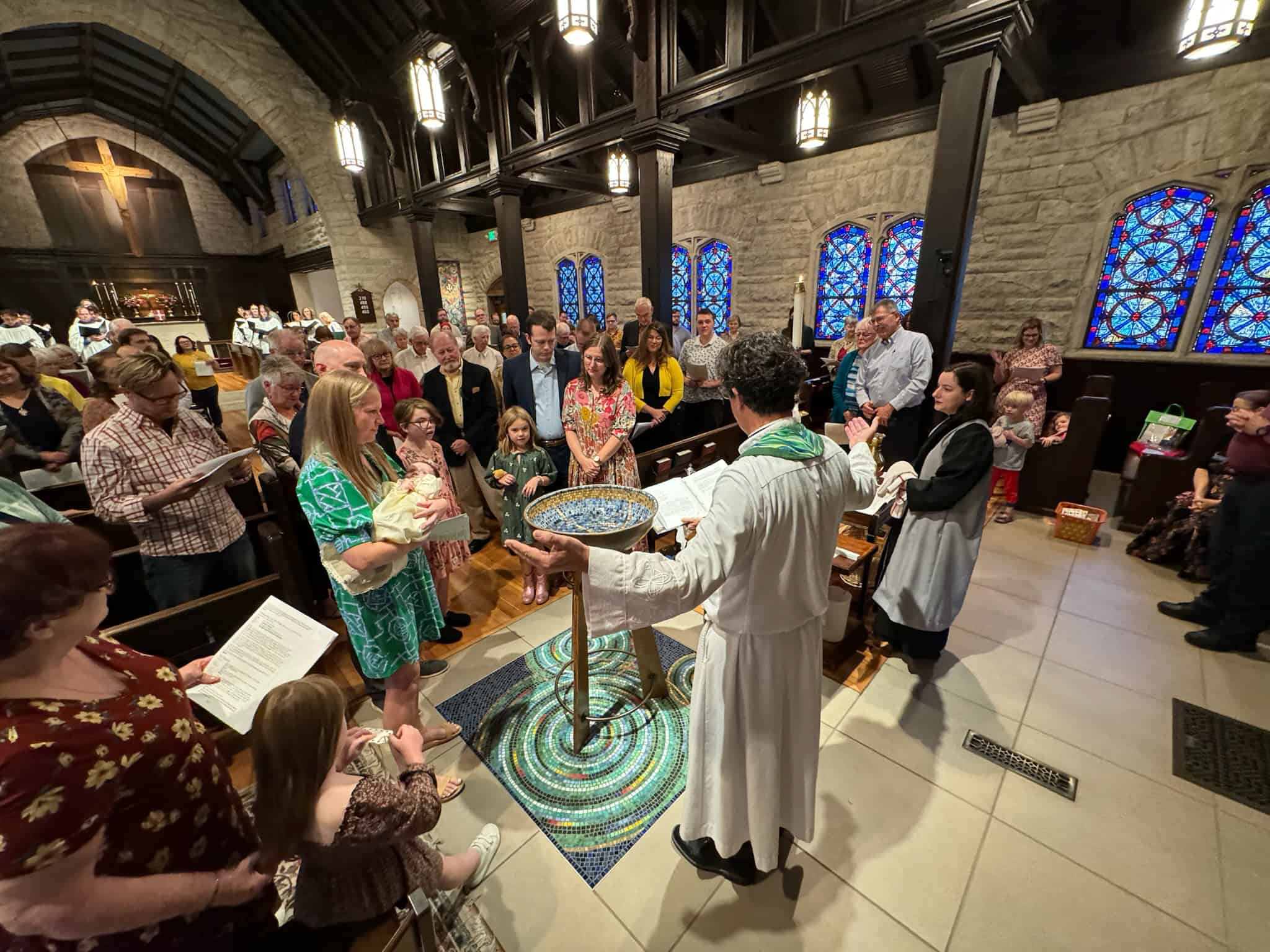 The baptism of an infant